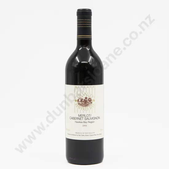 1 Bottle NZ 1991 Esk Valley Hawkes Bay Merlot Cabernet Sauvignon
