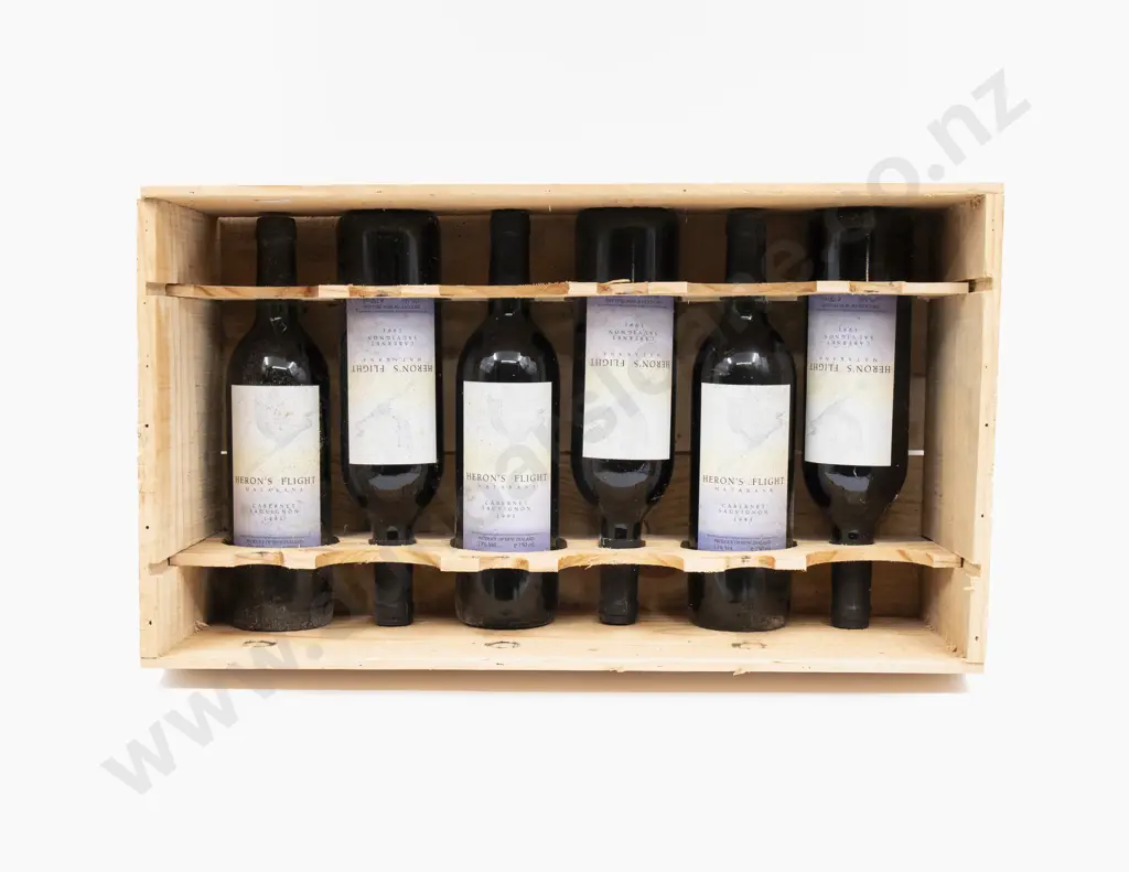 6 Bottles NZ 1991 Heron's Flight Matakana Cabernet Sauvignon Image 1++