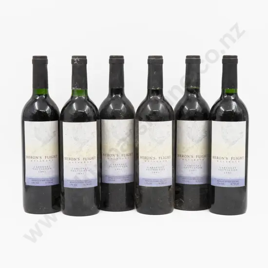 6 Bottles NZ 1991 Heron's Flight Matakana Cabernet Sauvignon