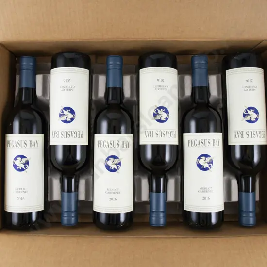 6 Bottles NZ 2016 Pegasus Bay Cabernet Merlot