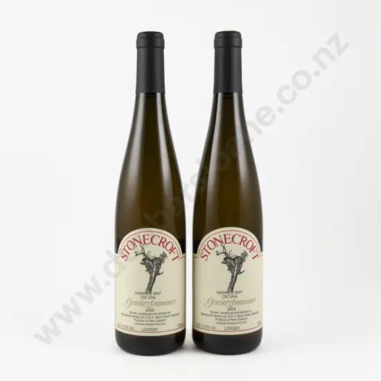 2 Bottles NZ 2009 Stonecroft Gewurztraminer