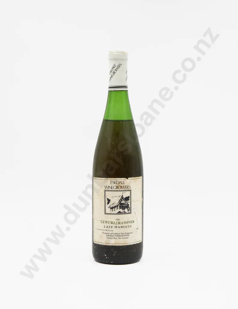 1 Bottle NZ 1986 Eskdale Winegrowers Gewurtztraminer Late Harvest Image 1++