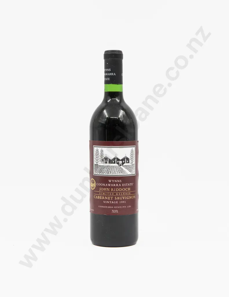 1 Bottle Aust 1991 Wynns Coonawarrra Estate John Riddoch Limited Release Cabernet Sauvignon Image 1++