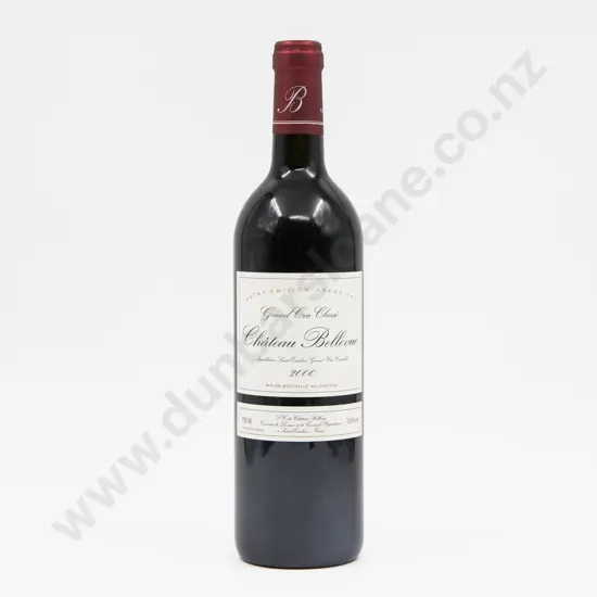 1 Bottle France 2000 Chateau Bellvue Saint-Emiliion Grand Cru
