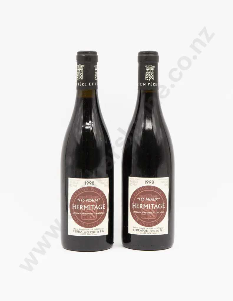 2 Bottles French 1998 Ferraton Pere & Fils Hermitage Les Miaux Image 1++