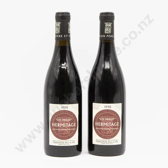 2 Bottles French 1998 Ferraton Pere & Fils Hermitage Les Miaux