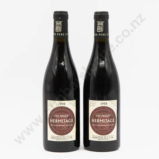 2 Bottles French 1998 Ferraton Pere & Fils Hermitage Les Miaux