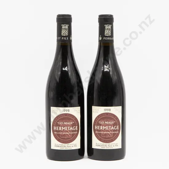 2 Bottles French 1998 Ferraton Pere & Fils Hermitage Les Miaux