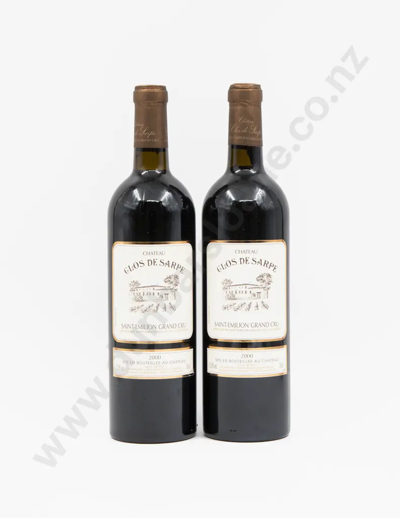 2 Bottles French 2000 Chateau Clos De Sarpe Saint-Emilion Grand Cru Image 1++