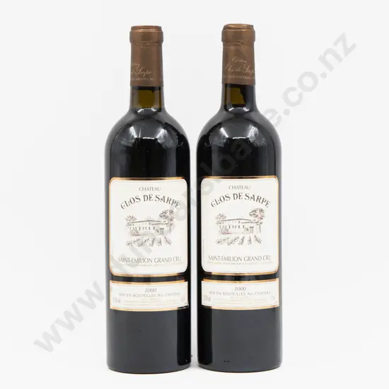 2 Bottles French 2000 Chateau Clos De Sarpe Saint-Emilion Grand Cru
