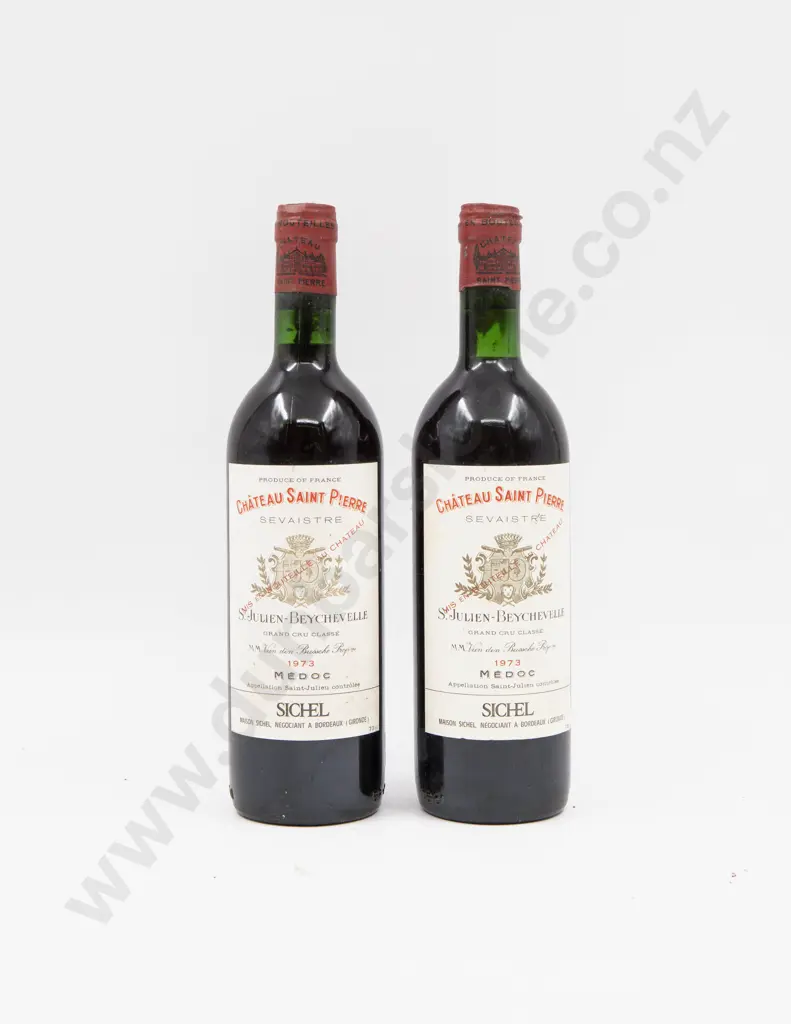 2 Bottles French 1973 Chateau Saint Pierre St Julien -Beychevelle Medoc Image 1++