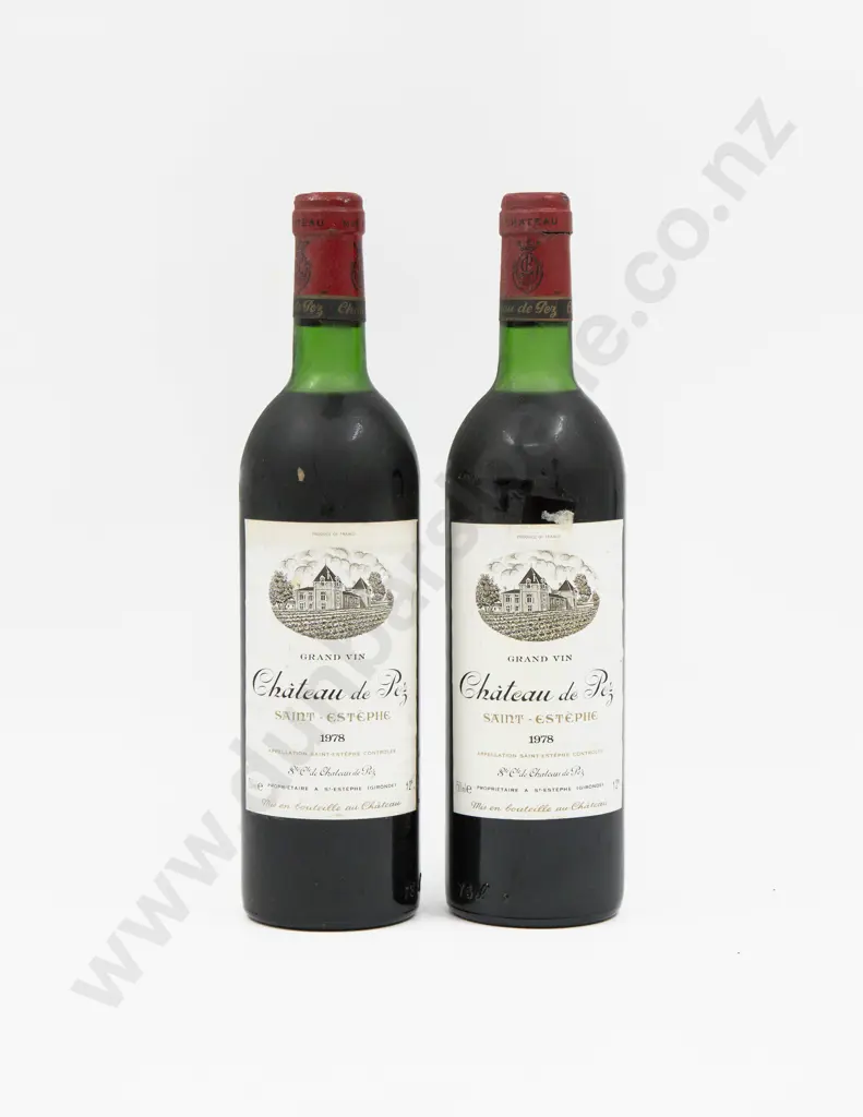 2 Bottles French 1978 Chateau De Pez Saint-Estephe Image 1++