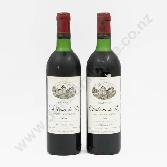 2 Bottles French 1978 Chateau De Pez Saint-Estephe