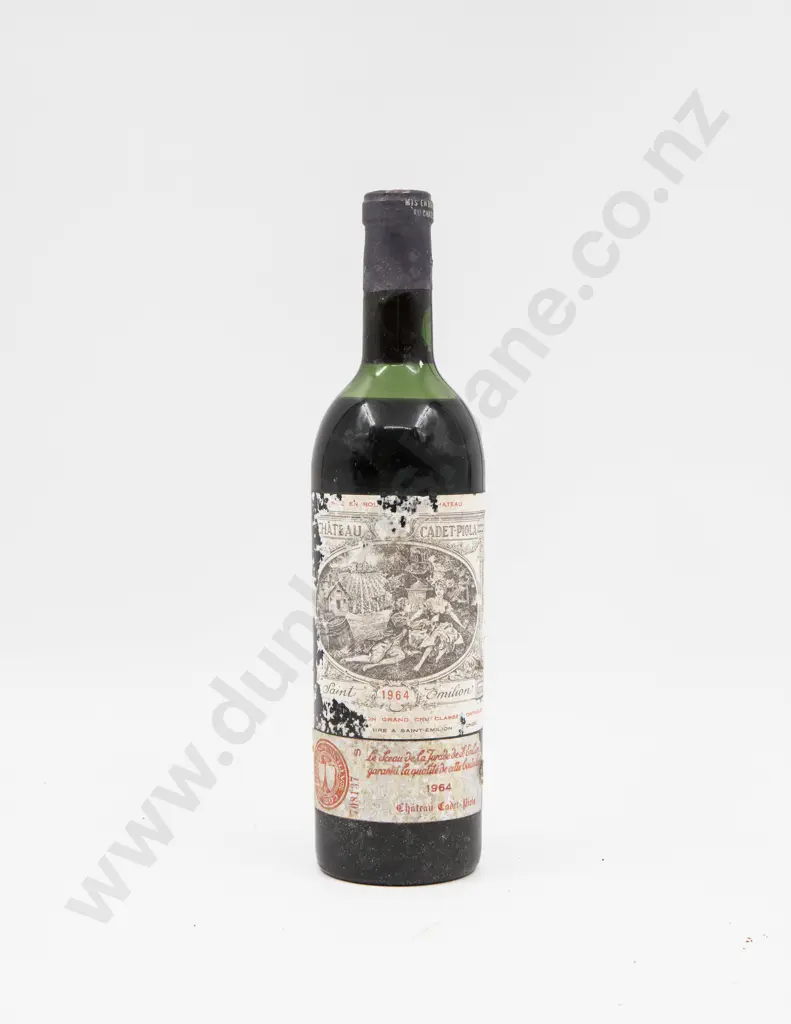 1 Bottle French 1964 Chateau Cadet-Piola Saint Emilion Image 1++