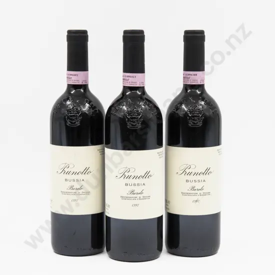 3 Bottles Italian 1997 Prunotto Bussia Barolo