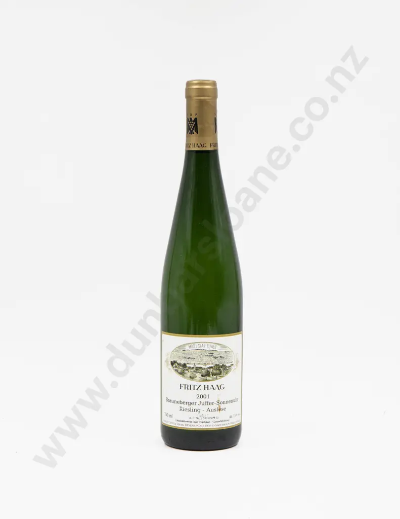1 Bottle German 2001 Fritz Haag Brauneerger Juffer-Sonnenuhr Riesling - Aislese 750ml Image 1++
