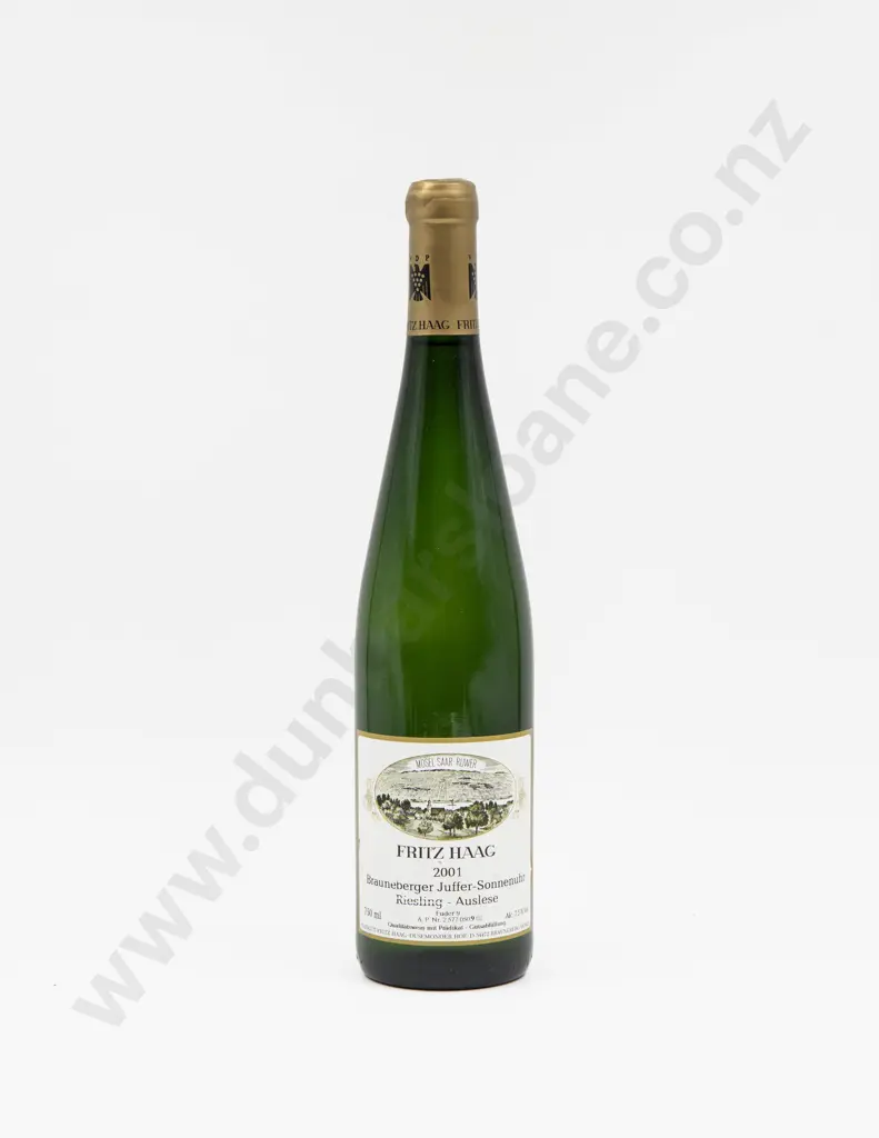 1 Bottle German 2001 Fritz Haag Brauneerger Juffer-Sonnenuhr Riesling - Aislese 750ml Image 1++
