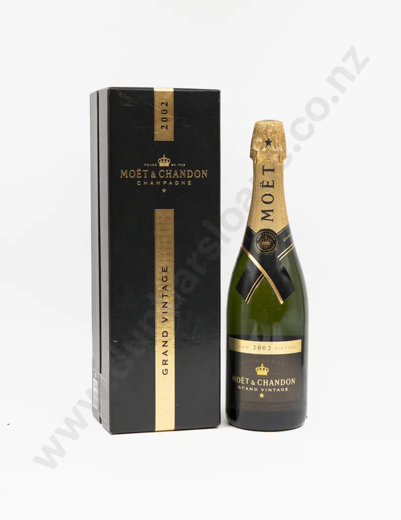 1 Bottle French Moet & Chandon 2002 Grand Vintage in Presentation Box Image 1++