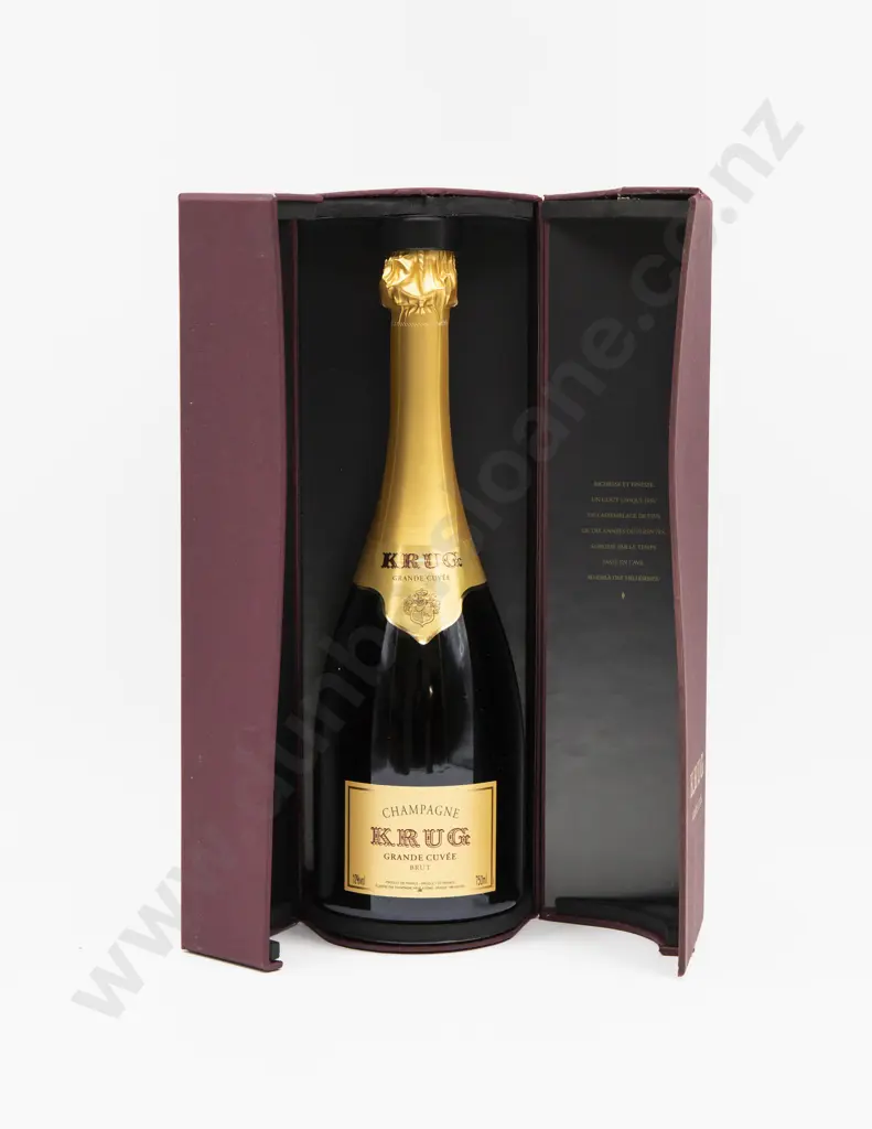 1 Bottle French Champagne Krug Grand Cuvee in Presentation Box Image 1++