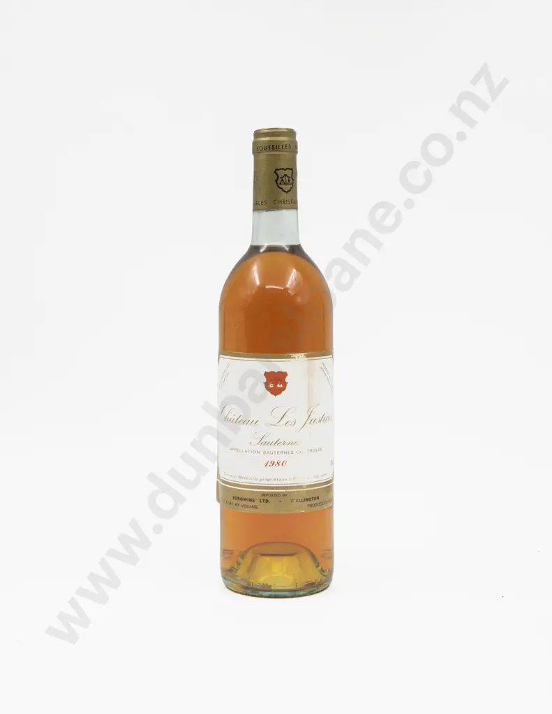 1 Bottle French 1980 Chateau Les Justices Sauternes 750ml Image 1++