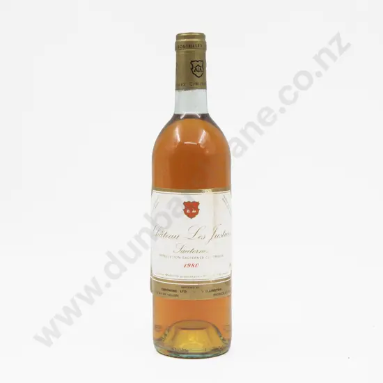 1 Bottle French 1980 Chateau Les Justices Sauternes 750ml