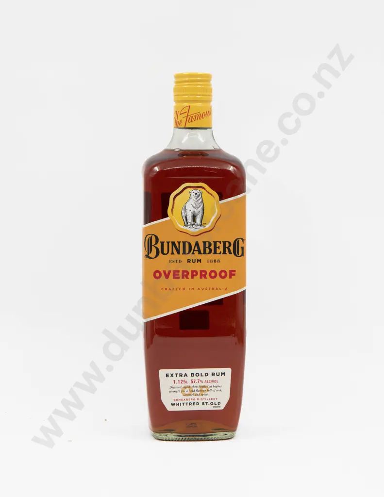 1 bottle Bundaberg 'OVERPROOF' Extra Bold Rum 1.125 litres 57.7% Image 1++