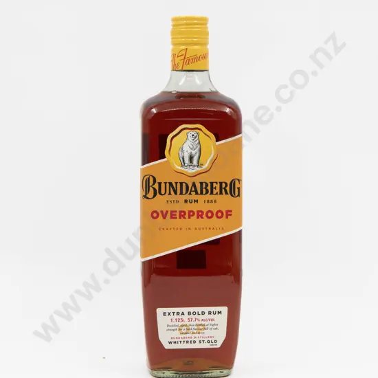 1 bottle Bundaberg 'OVERPROOF' Extra Bold Rum 1.125 litres 57.7%