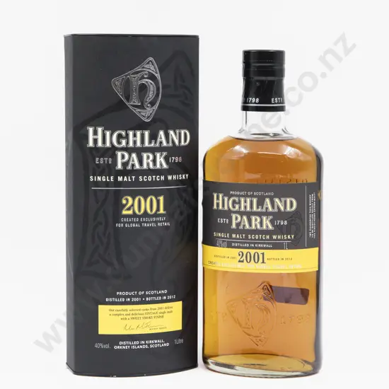 1 Bottle Highland Park 2001 Single Malt Scotch Whisky (boxed)