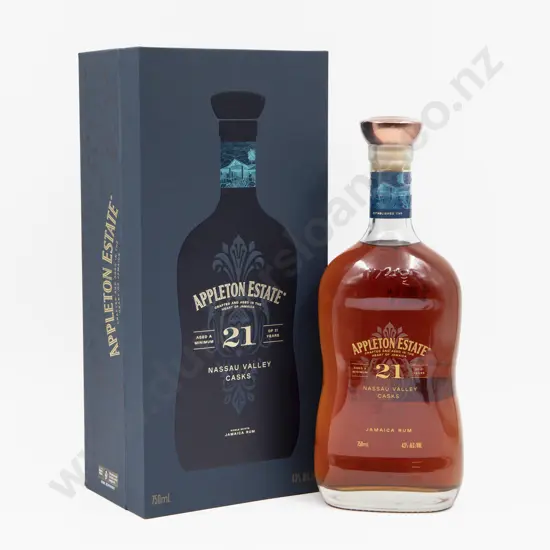 1 bottle Jamaica Appleton Estate 21 year old NASSAU VALLEY CASK Rum 750ml 43% in presentation box