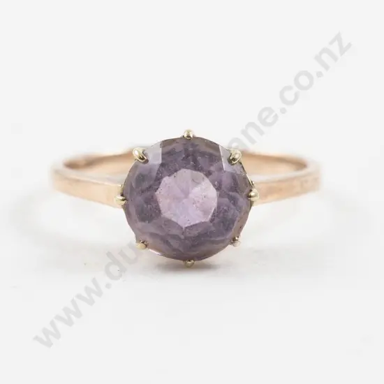 9ct Single Stone Amethyst Ring