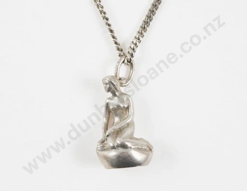 S/S 'Little Mermaid' Pendant on S/S Neck Chain Image 1++