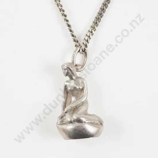 S/S 'Little Mermaid' Pendant on S/S Neck Chain