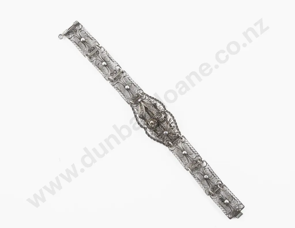 Fine Silver Fancy Filigree Bracelet Image 1++