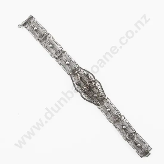 Fine Silver Fancy Filigree Bracelet