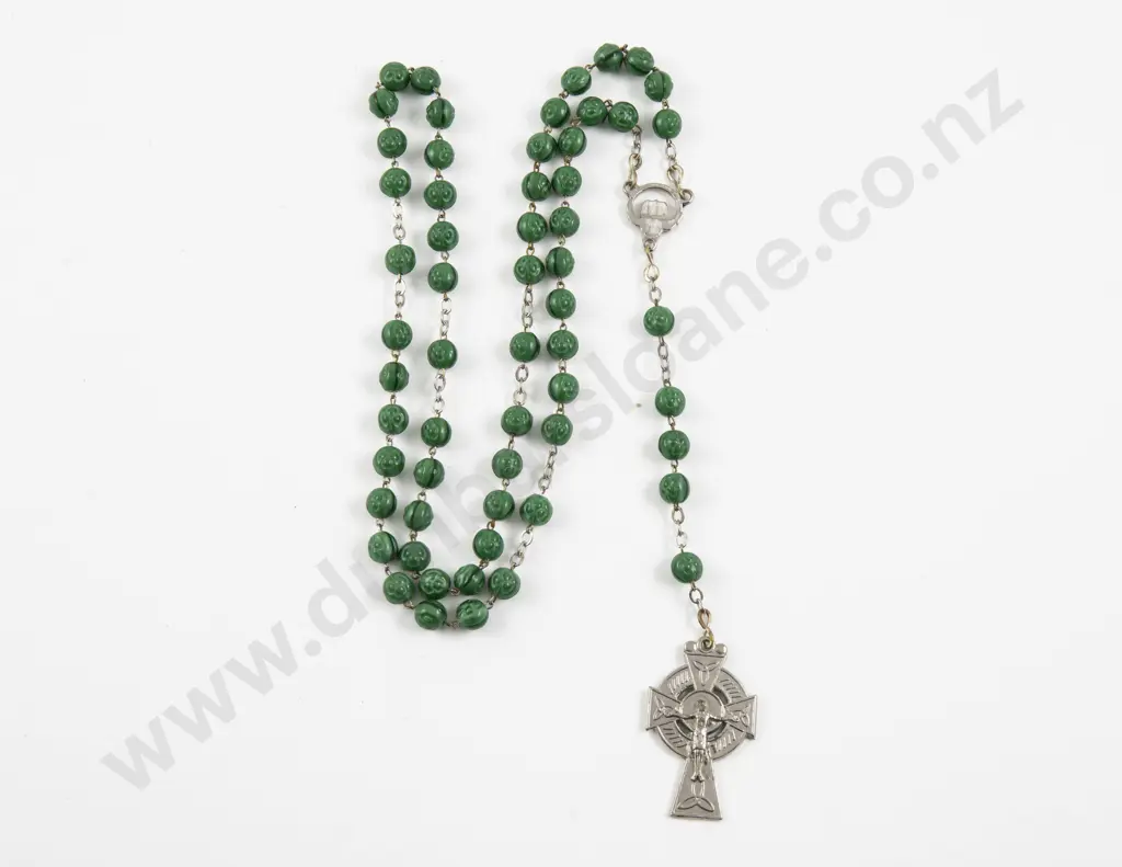 Irish Shamrock Bead Rosary Image 1++