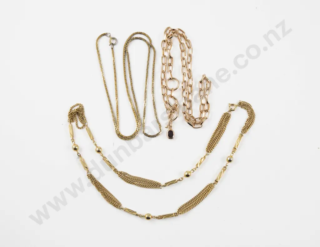 Collection of Gold Plated Fancy Neck Chains Image 1++