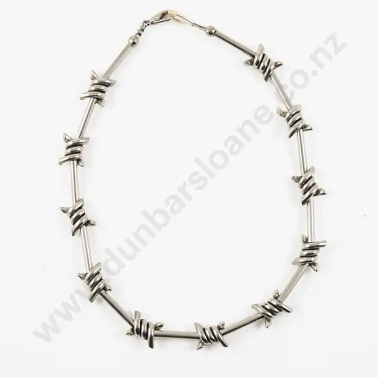 Stainless Steel Barbed Wire Necklace