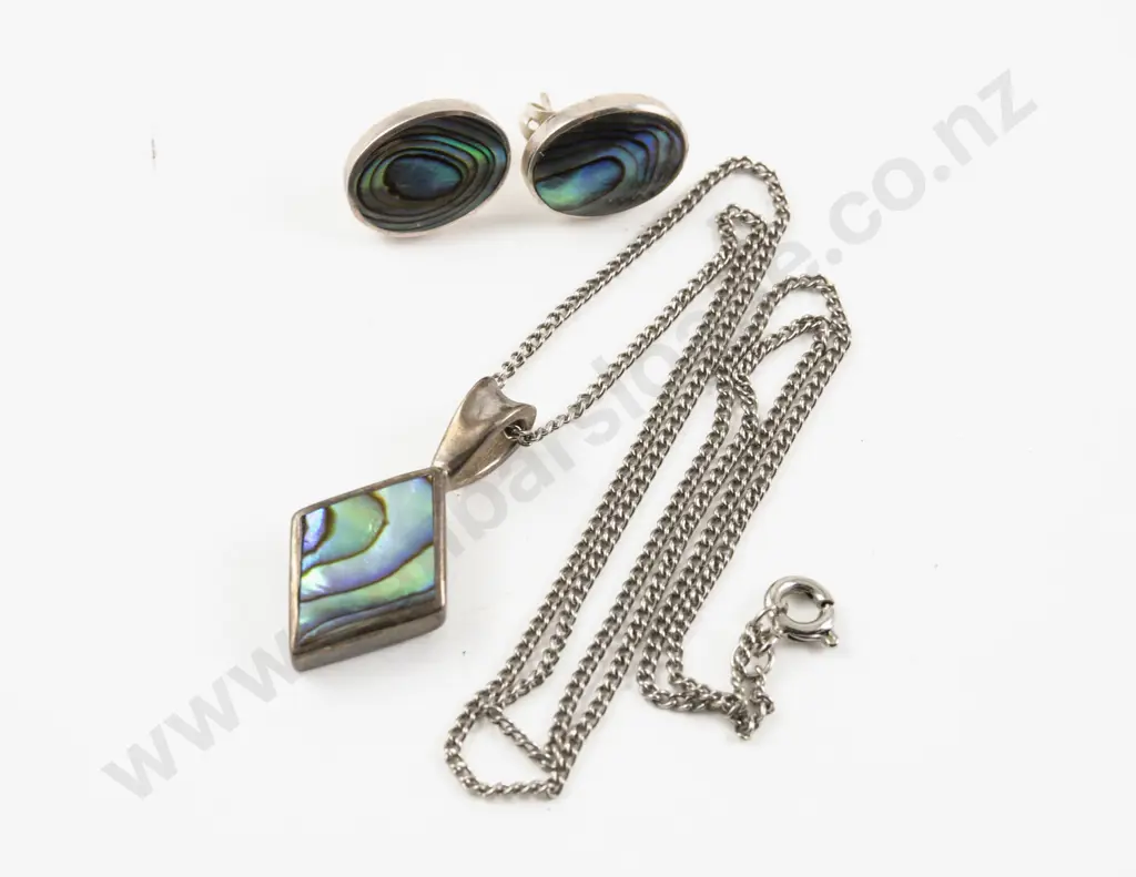 Pair S/S Paua Stud Earrings Image 1++