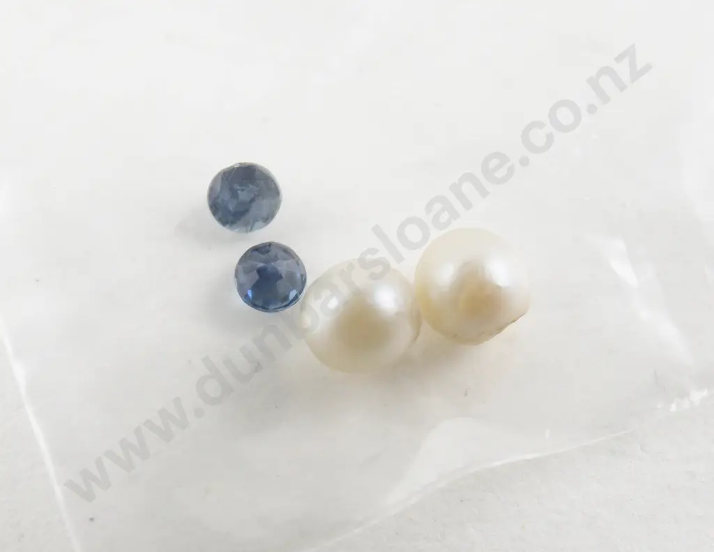 Two Unmounted Sapphires and Two Pearls Image 1++