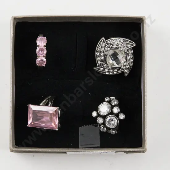 Collection of Costume Jewellery Gem Set Dress Rings