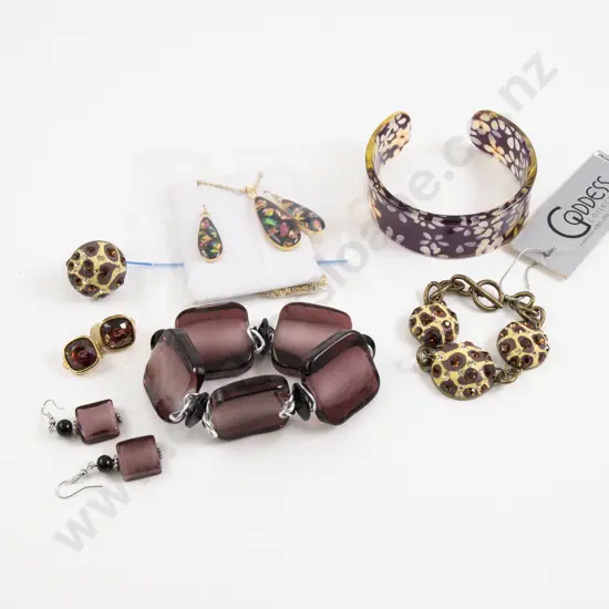 Pair Swarovski Crystal Stud Earrings Bracelet and Ring with Collection of Assorted Costume Jewellery
