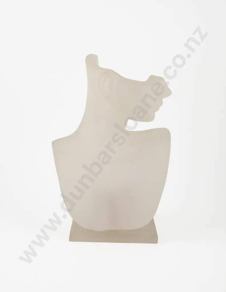 Frosted Glass Jewellery Display Bust with Other Image 1++