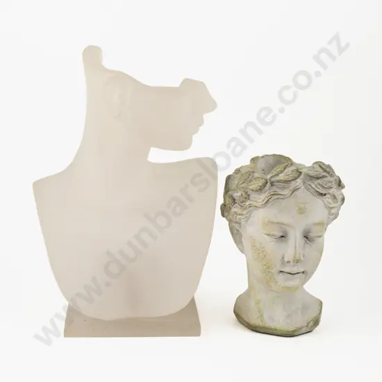 Frosted Glass Jewellery Display Bust with Other