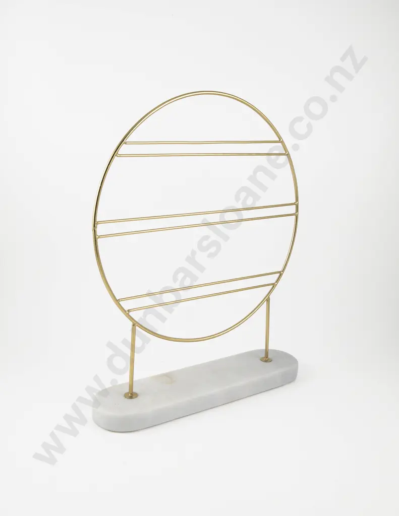 Circular Jewellery Stand with Marble Base Image 1++