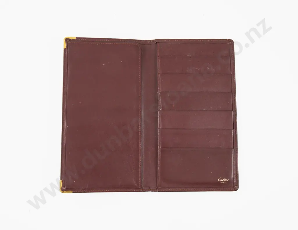 Vintage Cartier Burgundy Leather Wallet Image 1++