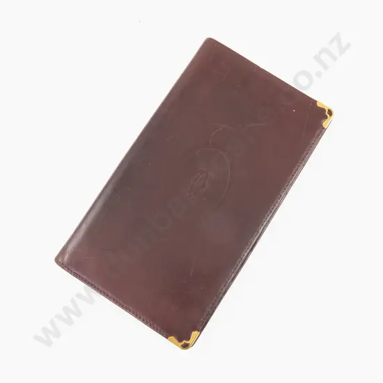 Vintage Cartier Burgundy Leather Wallet