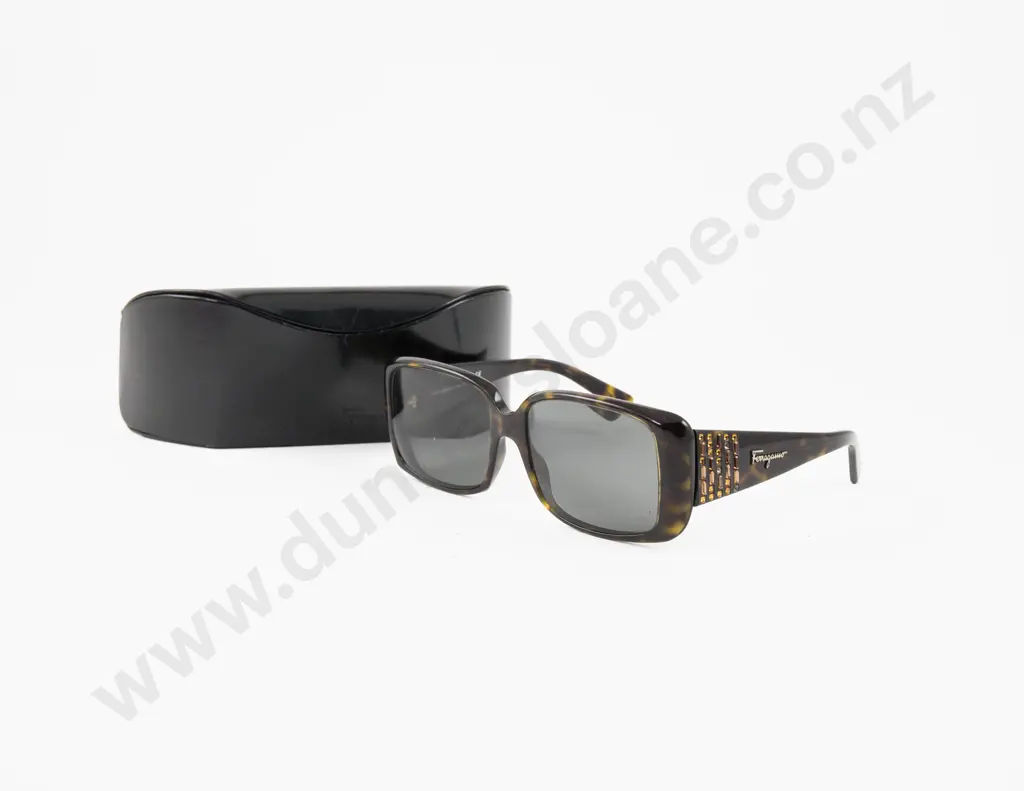 Pair Original Cased Salvatore Ferragamo Sunglasses Image 1++