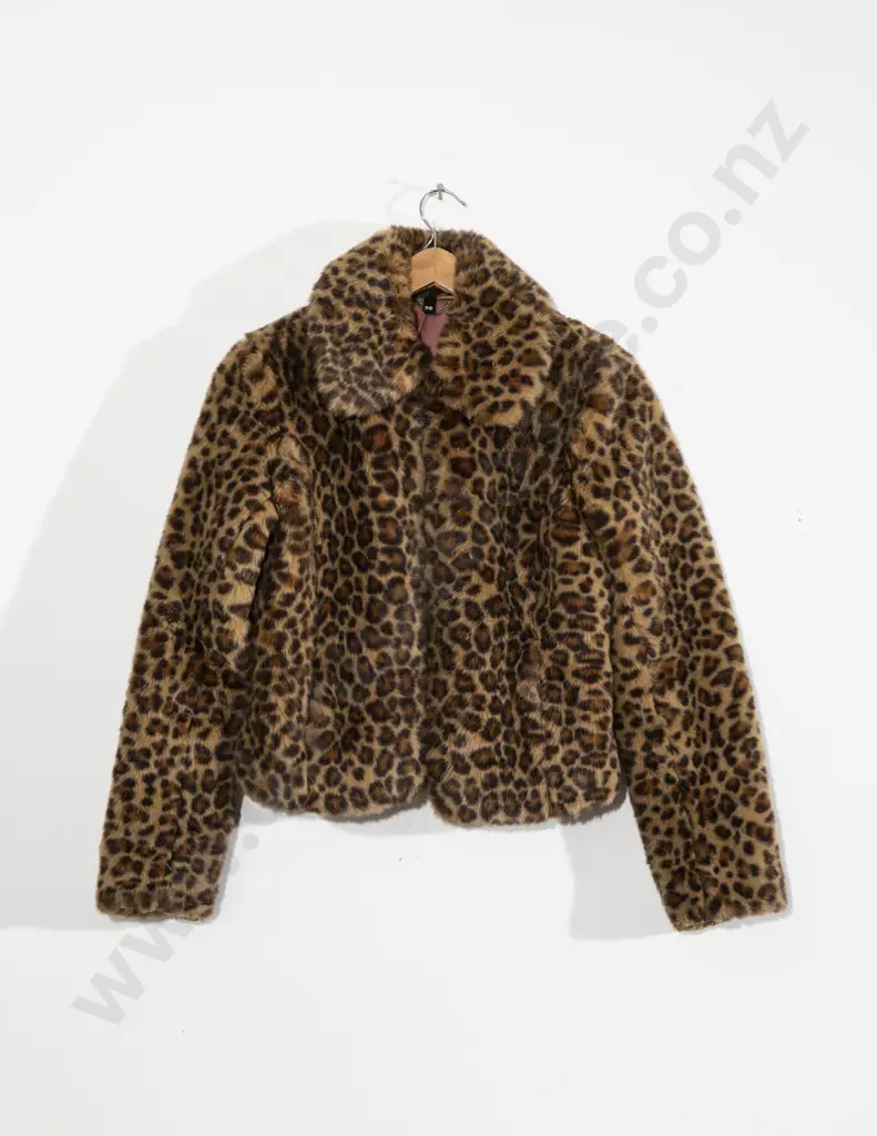 Vintage Faux Fur Leopard Print Jacket Image 1++