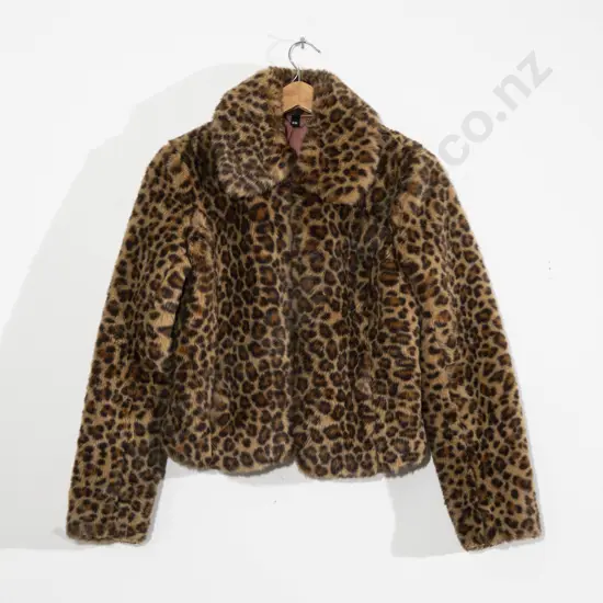Vintage Faux Fur Leopard Print Jacket
