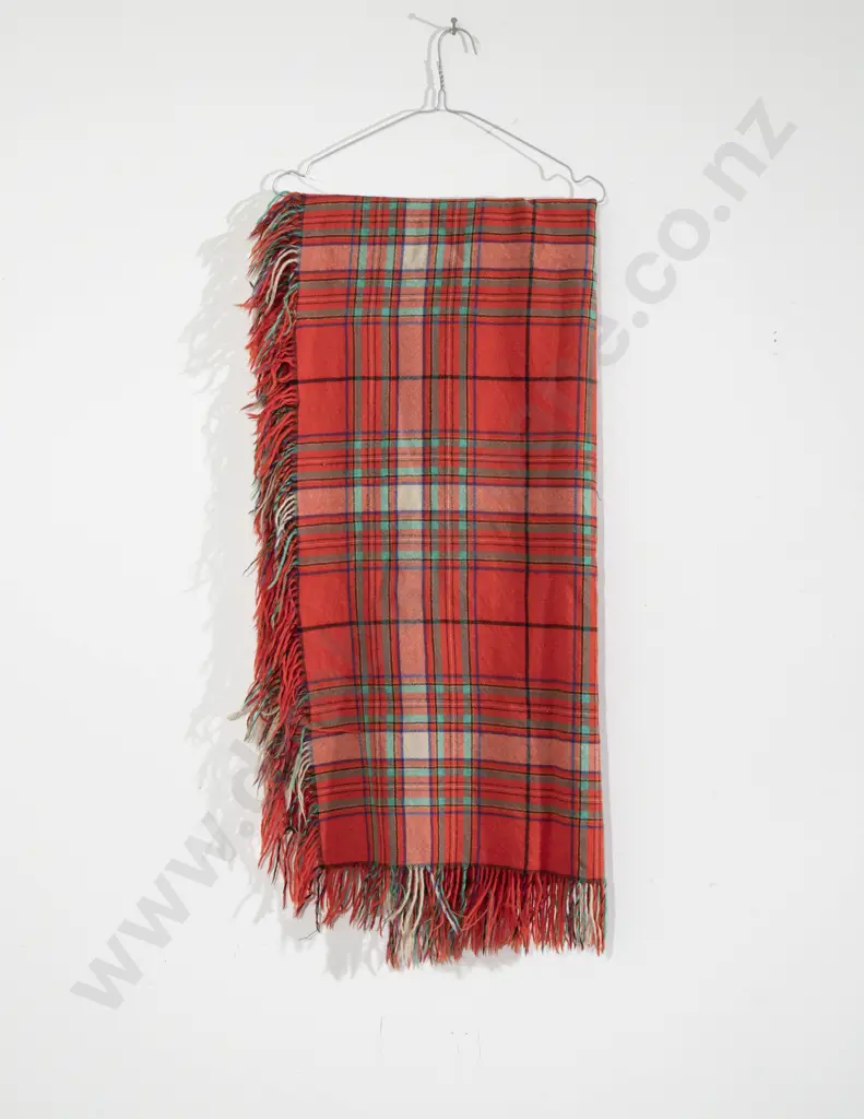 Vintage Woollen Tartan Shawl/Scarf Image 1++